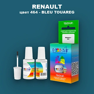 Краска для сколов во флаконе с кисточкой RENAULT, цвет 464 - BLEU TOUAREG