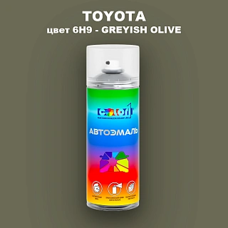 Аэрозольная краска TOYOTA, цвет 6H9 - GREYISH OLIVE