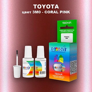 Краска для сколов во флаконе с кисточкой TOYOTA, цвет 3M0 - CORAL PINK