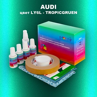 Ремкомплект для ремонта глубоких сколов и царапин AUDI, цвет LY6L - TROPICGRUEN