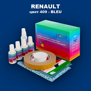 Ремкомплект для ремонта глубоких сколов и царапин RENAULT, цвет 409 - BLEU