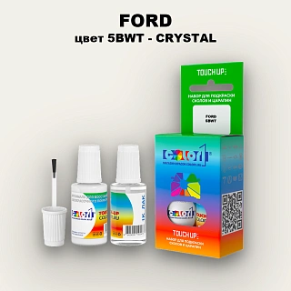 Краска для сколов во флаконе с кисточкой FORD, цвет 5BWT - CRYSTAL