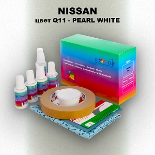 Ремкомплект для ремонта глубоких сколов и царапин NISSAN, цвет Q11 - PEARL WHITE