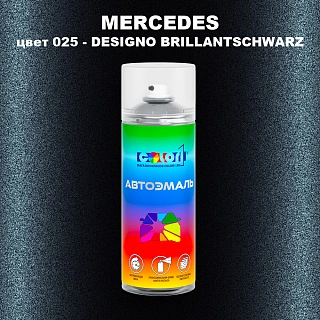 Аэрозольная краска MERCEDES, цвет 25 - DESIGNO-BRILLANTSCHWARZ