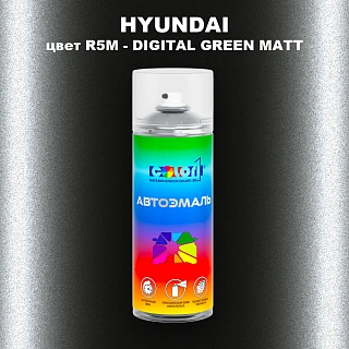 Аэрозольная краска HYUNDAI, цвет R5M - DIGITAL GREEN MATT