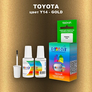 Краска для сколов во флаконе с кисточкой TOYOTA, цвет Y14 - GOLD