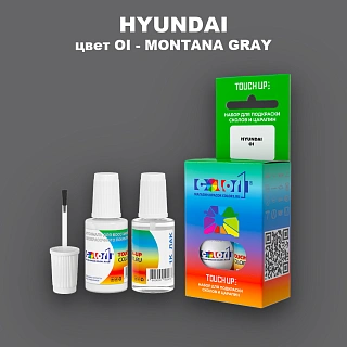 Краска для сколов во флаконе с кисточкой HYUNDAI, цвет OI - MONTANA GRAY