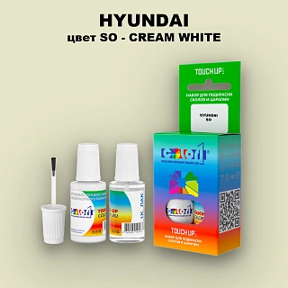 Краска для сколов во флаконе с кисточкой HYUNDAI, цвет SO - CREAM WHITE