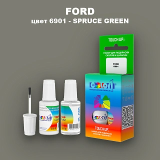 Краска для сколов во флаконе с кисточкой FORD, цвет 6901 - SPRUCE GREEN