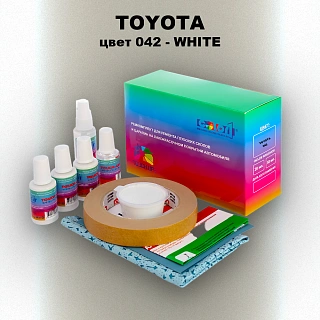 Ремкомплект для ремонта глубоких сколов и царапин TOYOTA, цвет 042 - WHITE