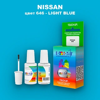 Краска для сколов во флаконе с кисточкой NISSAN, цвет 646 - LIGHT BLUE