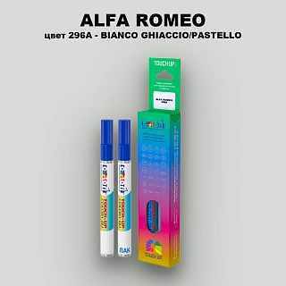 Маркер с краской ALFA ROMEO, цвет 296A - BIANCO GHIACCIO/PASTELLO