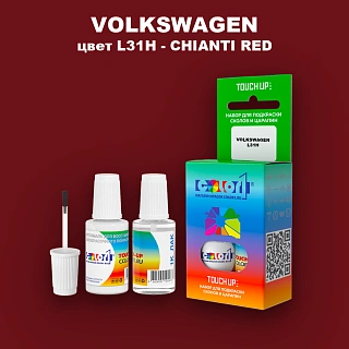 Краска для сколов во флаконе с кисточкой VOLKSWAGEN, цвет L31H - CHIANTI RED