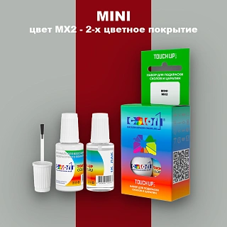Краска для сколов во флаконе с кисточкой MINI, цвет MX2 - 2-х цветное покрытие