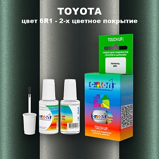Краска для сколов во флаконе с кисточкой TOYOTA, цвет 6R1 - 2-х цветное покрытие