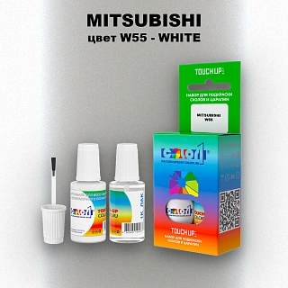 Краска для сколов во флаконе с кисточкой MITSUBISHI, цвет W55 - WHITE