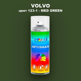 Аэрозольная краска VOLVO, цвет 123-1 - MED GREEN