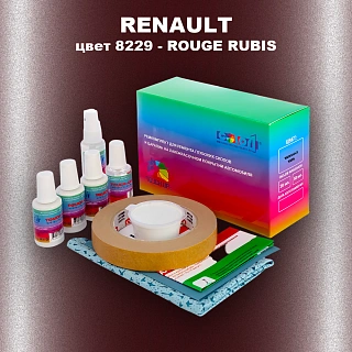 Ремкомплект для ремонта глубоких сколов и царапин RENAULT, цвет 8229 - ROUGE RUBIS
