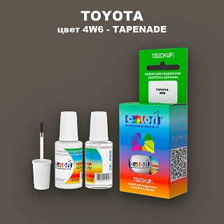 Краска для сколов во флаконе с кисточкой TOYOTA, цвет 4W6 - TAPENADE