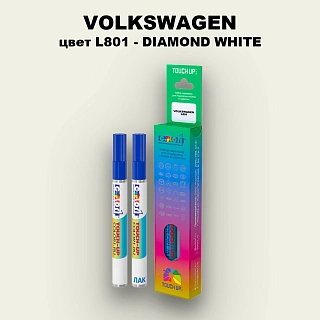 Маркер с краской VOLKSWAGEN, цвет L801 - DIAMOND WHITE
