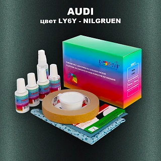 Ремкомплект для ремонта глубоких сколов и царапин AUDI, цвет LY6Y - NILGRUEN