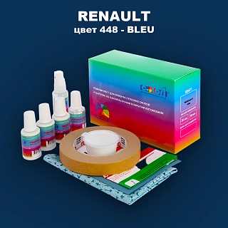 Ремкомплект для ремонта глубоких сколов и царапин RENAULT, цвет 448 - BLEU ROI