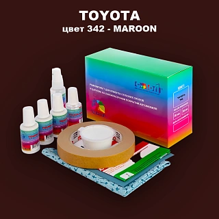 Ремкомплект для ремонта глубоких сколов и царапин TOYOTA, цвет 342 - MAROON