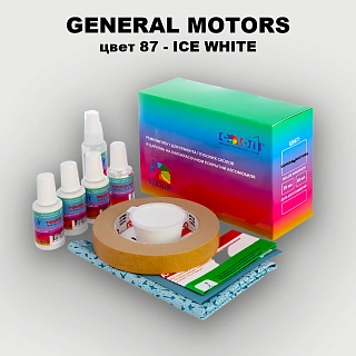 Ремкомплект для ремонта глубоких сколов и царапин GM, цвет 87 - ICEWHITE