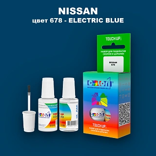 Краска для сколов во флаконе с кисточкой NISSAN, цвет 678 - ELECTRIC BLUE