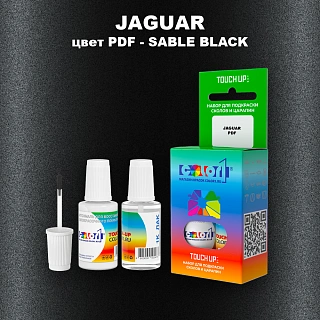 Краска для сколов во флаконе с кисточкой JAGUAR, цвет PDF - SABLE BLACK