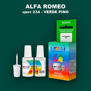 Краска для сколов во флаконе с кисточкой ALFA ROMEO, цвет 234 - VERDE PINO