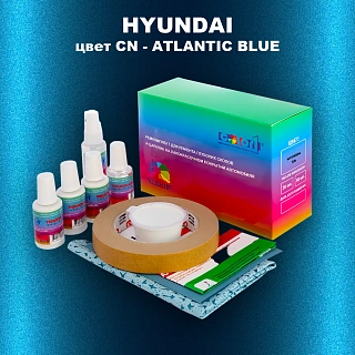 Ремкомплект для ремонта глубоких сколов и царапин HYUNDAI, цвет CN - ATLANTIC BLUE