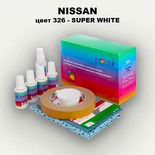 Ремкомплект для ремонта глубоких сколов и царапин NISSAN, цвет 326 - SUPER WHITE