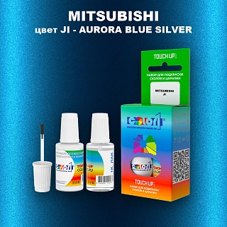 Краска для сколов во флаконе с кисточкой MITSUBISHI, цвет JI - AURORA BLUE SILVER