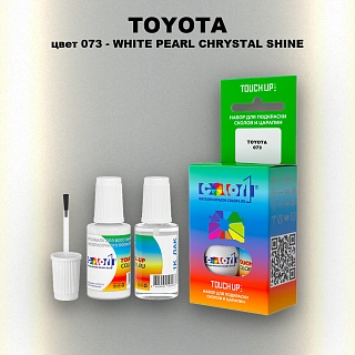Краска для сколов во флаконе с кисточкой TOYOTA, цвет 073 - WHITE PEARL CHRYSTAL SHINE