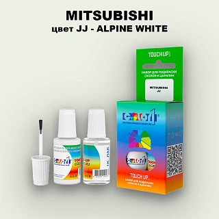 Краска для сколов во флаконе с кисточкой MITSUBISHI, цвет JJ - ALPINE WHITE