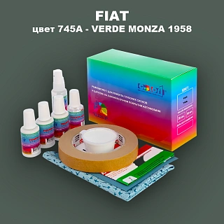 Ремкомплект для ремонта глубоких сколов и царапин FIAT, цвет 745A - VERDE MONZA 1958