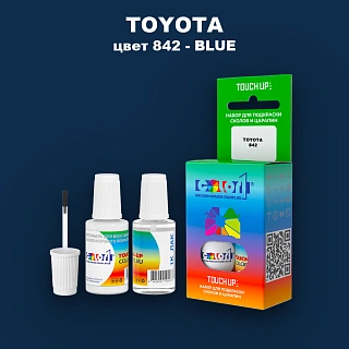 Краска для сколов во флаконе с кисточкой TOYOTA, цвет 842 - BLUE