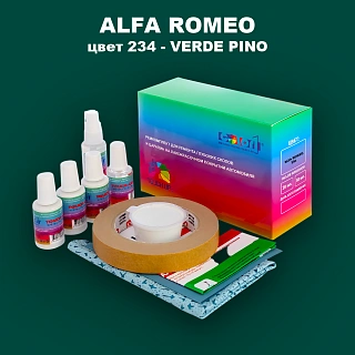 Ремкомплект для ремонта глубоких сколов и царапин ALFA ROMEO цвет 234 - VERDE PINO