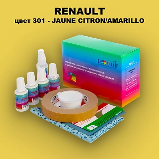 Ремкомплект для ремонта глубоких сколов и царапин RENAULT, цвет 301 - JAUNE