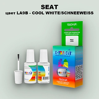 Краска для сколов во флаконе с кисточкой SEAT, цвет LA9B - COOL WHITE/SCHNEEWEISS