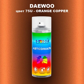 Аэрозольная краска DAEWOO, цвет 75U - ORANGE COPPER