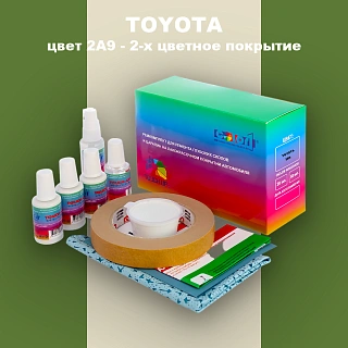 Ремкомплект для ремонта глубоких сколов и царапин TOYOTA, цвет 2A9 - 2-х цветное покрытие
