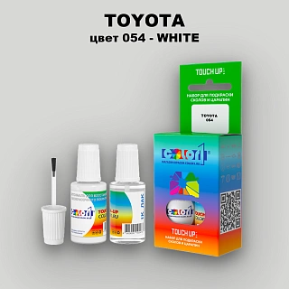 Краска для сколов во флаконе с кисточкой TOYOTA, цвет 054 - WHITE
