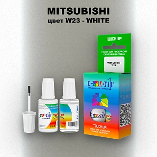 Краска для сколов во флаконе с кисточкой MITSUBISHI, цвет W23 - WHITE