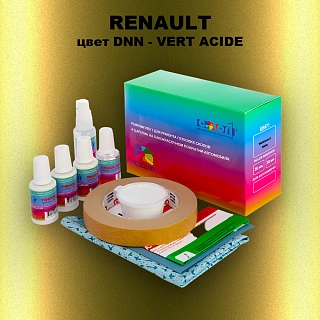 Ремкомплект для ремонта глубоких сколов и царапин RENAULT, цвет DNN - VERT ACIDE