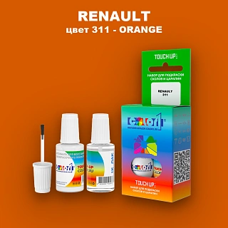 Краска для сколов во флаконе с кисточкой RENAULT, цвет 311 - ORANGE