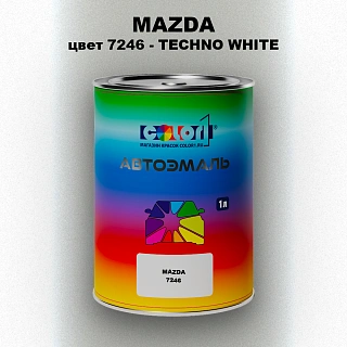 Автомобильная краска MAZDA, цвет 7246 - TECHNO WHITE