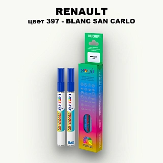 Карандаш-маркер с краской RENAULT, цвет 397 - BLANC SAN CARLO