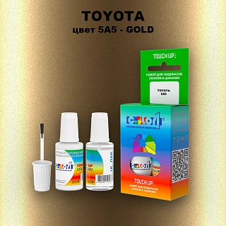 Краска для сколов во флаконе с кисточкой TOYOTA, цвет 5A5 - GOLD